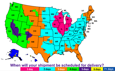 USA Shipping Map